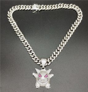 Iced Out Chains Little Devil Pendant Necklace For Men Hip Hop Bling Chains Jewelry Men039s Diamond Tennis Armband2751603