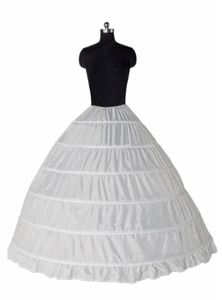 Suknia balowa 6 Hoop Petticoats Underskirt Pełna krynolina do ślubnej sukni ślubnej Akcesoria 7507939