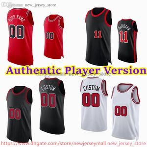 Benutzerdefinierte Spielerversion Basketball 8 Zach LaVine Jersey Authentic Stitch 11 DeMar DeRozan 0 Coby White Vucevic Patrick Williams III Lonzo Ball Alex Caruso Dalen Terry