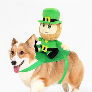 Hundkläder St Patrick's Day Costume For Small Puppy Cats Festivals Decor Holiday Theme Party Favors Green Kitten Klädklänning
