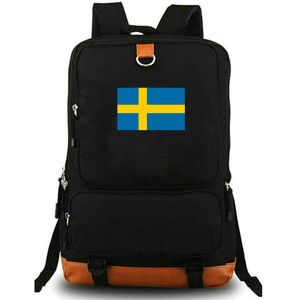 Suécia mochila swe país bandeira daypack sverige saco de escola bandeira nacional impressão mochila lazer mochila portátil pacote dia