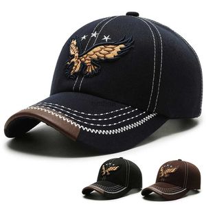 Ball Caps Mode Adler Gestickte männer Hut 2023 Neue Outdoor Golf Caps Frauen Männer Sport Snapback Atmungsaktive Baumwolle Baseball Kappe sonnenhüte YQ240117