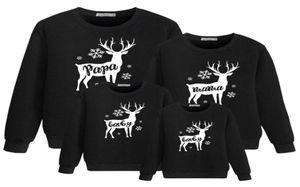 Familj Jultröjor Father Mother Daughter Son Matchande kläder Look Year Kids Hoodies Clothing Mommy and Me kläder 2110188063245