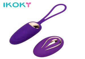 IKOKY 12 Speeds Vibrating Egg USB Rechargeable Erotic Clitoris Stimulator Wireless Remote Control Waterproof Sex Toys for Women S15098014