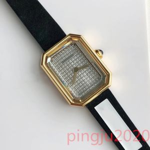 U1 Top AAA Classic Designer Watch Premiere Series Stylish women small sugar cube equipped Sapphire equipped quartz movement Ultra Thin velvet texture rubber strap