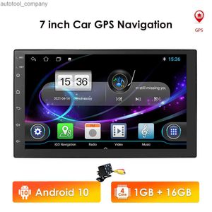 Ny Android 10 Car Radio Stereo GPS Navigation Bluetooth WiFi Universal 7 '' 2Din Car Radio Stereo Quad Core Multimedia Player Audio