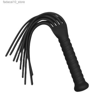 Andra hälsoskönhetsartiklar Silikon Bondage Gear Whip Erotic Fetish Spanking Slave Cosplay Adult Games Tools For Par Sexshop Q240117