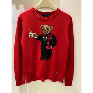 Designer RL Polo Ralp Laurens Bear Sweater Mulheres Inverno Cartoon Pulôver Casual Moda Knit Hoodie 2024 Novas Mangas Compridas Bordadas Crew Neck Camisas Q5BJ T0O1