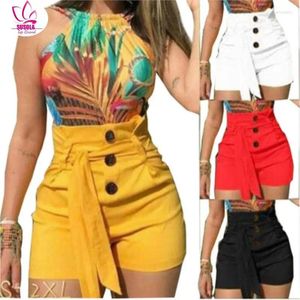 Women's Pants Buttons Lace Wide Leg All Matc Casual Women High Waist Summer Short Pant Feminino Chic Ladies Bottom Y2k