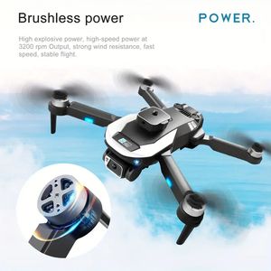 Com 2 baterias Novo drone S150 com motores sem escova, câmeras duplas ajustáveis HD, prevenção inteligente de obstáculos, posicionamento de fluxo óptico e luzes LED