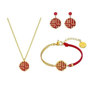 Swarovski-Armband-Designer-Luxus-Mode-Damen-Originalqualität, Neuankömmlinge, Palace Museum Cultural Blessing-Serie, Halsketten-Armband-Ohrring-Set