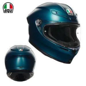 Full Face Open New AGV Motorcykelhjälm KS Full Helmet Four Seasons Mane and Female Cycling Motorcykel Full Cover Running Helmet Anti Fog Lightweight FCVL