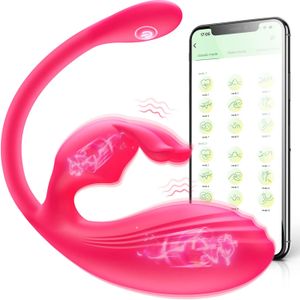 Tavşan Yumurta Giyilebilir Vibratör Kadınlar için Kablosuz Uygulama G Spot Klitoris Stimülatörü Bükülebilir yapay penisi Masaj Seks Oyuncakları Çiftler 240117