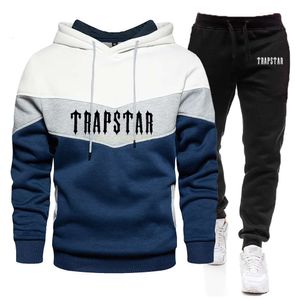 Tracksuit Trapstar 2022 Mens Designer Jackets Vinter Pure Cotton Hooded Sweatshirt Pants Outdoor Sports Suit Plus Size Hoodie