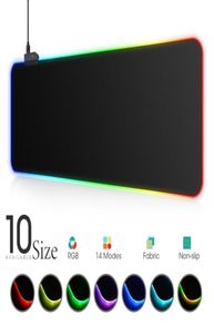 Muskuddar handled vilar LED -ljus Mousepad RGB -tangentbordskåpan Descmat Colorful Surface Mouse Pad Waterproof Multisize World Compute1475065