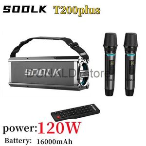 Taşınabilir Hoparlörler Sodlk T200Plus 120W Yüksek Güçlü Bluetooth Hoparlör Ev Sineması Stereo Açık Kablosuz Subwoofer PortableTws Microfon ile Ses J240117