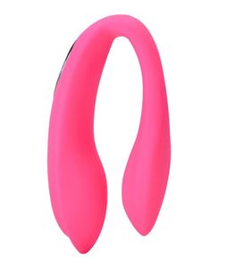 10 hastigheter Dual G Spot Silicone Vibrators U Formuppladdningsbara sexleksaker för kvinnor Klitoris Stimulator Masturbation Sex Machine S1819278065