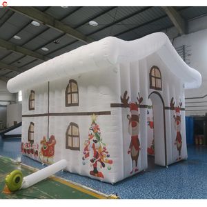 5x3m 16.4x10ft Ücretsiz Kapı Gemi Dış Mekan Aktiviteleri Dijital Baskı Şişirilebilir Santa Grotto Satılık 2 Döşeme Evi Gibi