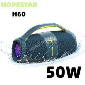 Portabla högtalare HopeStar H60 Boombox -högtalare Portable Bluetooth Super Subwoofer Mp3 Player High Power 50w kraftfull kolonn Soundbox Audio Center J240117