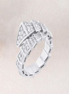 Punk Band Ring med diamant i 18K Gold Plated Rose Platinum Color for Women Wedding Jewelry Gift Have Box Stamp PS44709991881