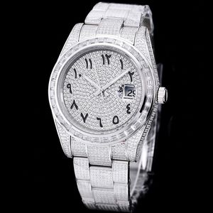Diamentowe zegarek Męskie zegarki projektantów Automatyczny ruch mechaniczny Wodoodporna bransoletka Sapphire Business Stal nierdzewna stal nierdzewna 41 mm na rękę Montre de Luxe prezent
