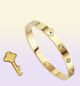 Designer smycken armband armband för kvinna och man mode rostfritt stål par armband med kristall presentväska box7183649