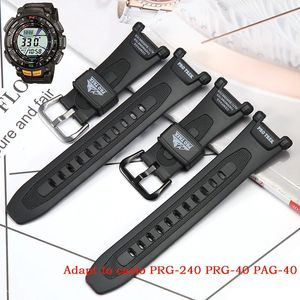 Casio için uygun kauçuk kayış PRG240 PRG40 PAG40 Pathfinder Serisi Erkek Su Geçirmez Bant Reçine Saat Aksesuarları 240116