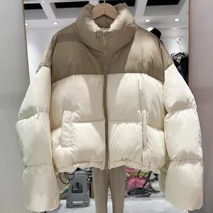 Jaqueta de inverno feminina para baixo com capuz bordado jaqueta quente parka casaco masculino puffer jaquetas carta impressão outwear jaquetas de impressão de múltiplas cores