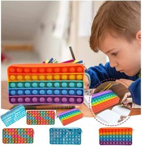 Simple Sensory Pencil Box Push Case Bag Toy Bubble Stationery Storage Bags Toys for Kids Office Stationeries4761342