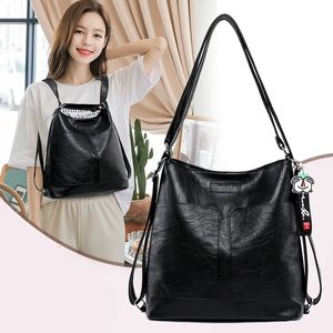 Mochila cruzada con múltiples bolsillos de diseñador, bolsos de hombro para mujer, bolsos de lujo de cuero suave multifunción, bolso para mujer 240117