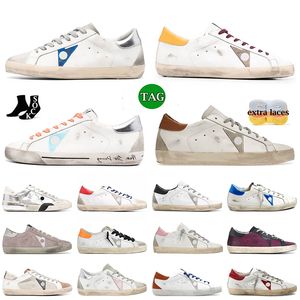 Superstar Casual Shoes Golden Super Goose Designer Shoes Star Italy Brand Sneakers Super Star Luxury Dirtys Sequin White Do-Old Dirty Outdoor Shoes Storlek 35-46