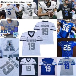 Football Jerseys Custom Memphis Tigers Football Jersey NCAA College Brady White Kenneth Gainwell Coxie Tony Pollard ClarkSean Dykes Taylor C