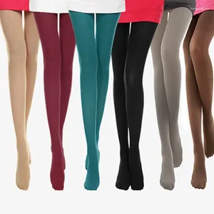 Mulheres meias 100d meias sexy collants doce cor meia-calça multicor veludo sem costura inverno engrossar longo fino