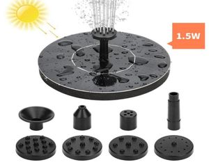 Fontana solare da 15 W con interruttore di controllo del flusso d'acqua Fontana galleggiante ricaricabile per piscina con laghetto da giardino Consegna rapida2557026