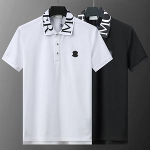 designer mäns polos män t-shirts kort ärm t shirt polo skjorta hög kvalitet bokstav tryck mönster Kläder Kläd Tee Svart och vita herr Tees Asiatisk storlek M-3XL