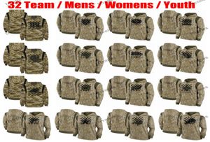 Męskie Camo 2021 Salute to Service Therma Performance Pullover Hoodie Women Youth Chase Young Tom Brady Russell Wilson Kittle Barkl1124945