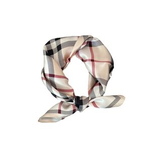 Scarf Cassic Plaid Cape Wraps Spring/Autumn Mulberry Square Silk Scarf Neck Support 53cm*53cm Fashion Decoration