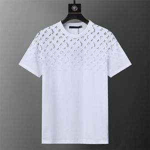 مصمم العلامة التجارية للرجال tird T-Shirt 3D أحرف طباعة جولة القطن عنق القطن القصيرة القمصان القمصان السود