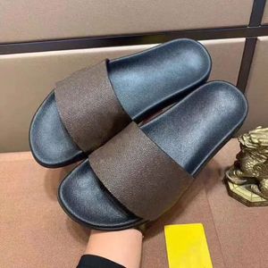 designer slides waterfront mule men slides rubber slide summer beach sandal women flip flops striped causal slippers with box 38