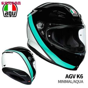 Full Face Open Italian Agv Motorcycle Helmet Female k Carbon Fiber Full Helmet Male Four Seasons Universal Anti Fog Motorcycle Running Helmet Z50F