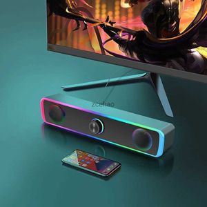 Alto-falantes de estante Alto-falante Bluetooth 4D Surround Soundbar Alto-falantes de computador com fio Subwoofer estéreo Barra de som para laptop PC Theatre TV Aux 3,5 mm