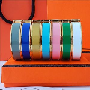 Designer-Armband aus 18 Karat Gold, Herren-Armband für Damen, Manschettenarmband, Valentinstags-Armband, 12 mm breit