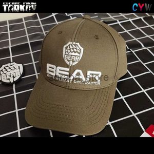 Bollmössor fly från Tarkov Baseball Caps Cosplay USEC Bear Basdball Cap justerbar Hip Hop Caps Sun Hat Cosplay Prop Tactical Cap Visors J240117