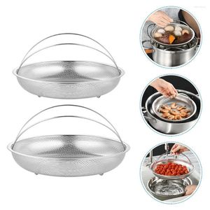 Double Boilers Steamer Basket Cooking Stainless Steel Vegetable Insert Handle Strainer Rice Washer