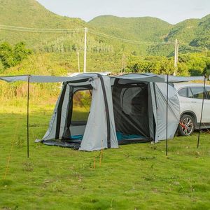 Tendas e abrigos infláveis barraca traseira do carro ao ar livre camping túnel yurt família auto-condução turista churrasco 210d oxford impermeável grande espaço