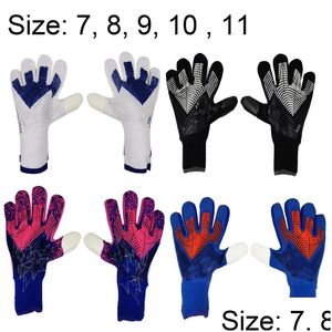 Sporthandskar 4mm Design Män målvakten Soccer målvakt tjockare fl Latex Foam Profe 220811 Drop Delivery Dhawd