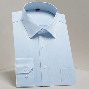 Camicia oversize S~8xl Camicie eleganti in twill da uomo Manica lunga vestibilità regolare Camicie sociali da ufficio da uomo d'affari con taschino sul petto 240117
