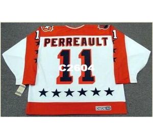 Maglia da uomo 11 GILBERT PERREAULT 1984 Wales quotAll Starquot CCM Vintage Retro Hockey o personalizzata con qualsiasi nome o numero retrò Jers7898697