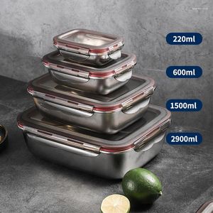Dinnerware 304 Stainless Steel Lunch Box Thermal Portable Japanese LunchBox For Kids Picnic Office Workers School Leak-proof