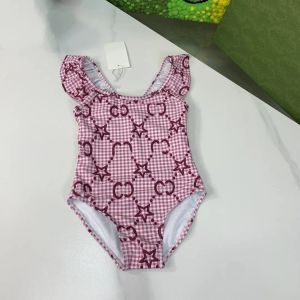 ragazza Costumi interi ragazze Bikini Beach Wear costumi da bagno per bambini G Lettera Stampa top costume da bagno per bambini Affascinante marchio di lusso Vari rosa blu kalekids-6 CXG2401171